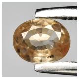 0.31ct 4.5x3.5mm Oval Natural Light Champagne Zirc