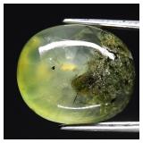 12.67ct 16.2x13.8mm Oval Cabochon Natural Green Pr