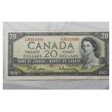 Canada 1954 $20 Banknote BC-41b Beattie Raminsky