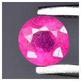 0.36ct 4mm Round Purplish Pink Sapphire - Heated G