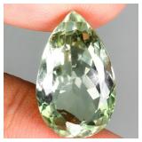 Pear Natural Top Rich Green Amethyst Brazil 12.37c