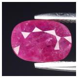 0.82ct 7x5mm Oval Natural Reddish Pink Sapphire Sa