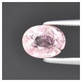 1.23ct 7x5.5mm Oval Natural Pastel Pink Tourmaline
