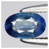 0.33ct VS Oval Natural Light Green Blue Sapphire -