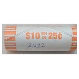 UNC Roll of Canadian 2022 Quarters