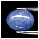 2.71ct 8.8x7mm Oval Cabochon Natural Blue Sapphire