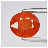 1.94ct 7.2x6.3mm Oval Natural Orange Spessartite G
