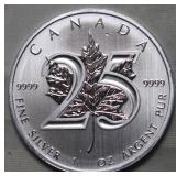 Canada $5 2012 25th Anniversary of the  Silver Map