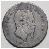 Italy 5 Lira 1874