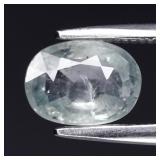 1.05ct 7x5.2mm Oval Natural Very Light Green Sapph