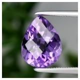 2.68ct 10.7x8.2mm VS Pear Natural Purple Amethyst
