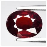 1.88ct 8.5x6.7mm Oval Natural Reddish Orange Garne