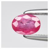 0.41ct 5x3.5mm Oval Natural Pink Sapphire - Heated
