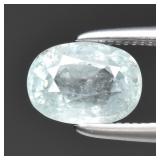 1.31ct 7x5mm Oval Natural Bluish Green Sapphire -