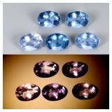 Oval Natural Unheated Color Change Fluorite 5pcs 4