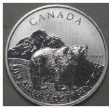 Canada $5 2011 Grizzly Bear - Wildlife 1oz Silver