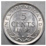 Canada Newfoundland 5 Cents 1941c  Uncirculated