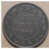 Canada Large Cent 1881 Obv1a