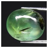 12.44ct Oval Cabochon Natural Green Prehnite with