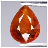 1.67ct 8.7x6.8mm Pear Natural Orange Spessartite G