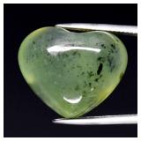 37.53ct 21.5x17.7mm Heart Cabochon Natural Green P