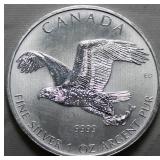 Canada $5 Wildlife 1oz Silver 2017 Bald Eagle
