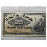 Dominion of Cda 25C Shinplaster 1900 Boville DC-15