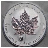 Canada $5 2016 Silver Maple Leaf  Yin Yang privyma