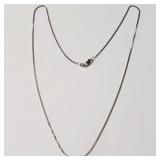 18K White Gold Curb Link Chain Necklace 18'  3g