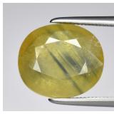 4.60ct 11x9.7mm Cushion Blue Greenish Yellow Sapph