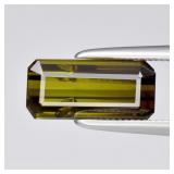 1.82ct 10.5x5mm Octagon Natural Green Tourmaline -