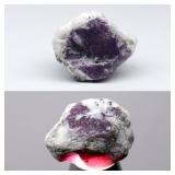 35.21ct 21x16.5mm Rough Natural Dark Purple Sapphi