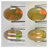 0.53ct Oval Cabochon Natural Black Opal - Rainbow