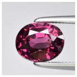 1.54ct 7x5.5mm VS Oval Natural Purplish Pink Rhodo