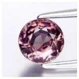 1.15ct 5.8mm VS Round Natural Pinkish Purple Malay
