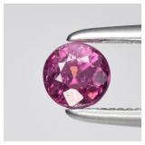 0.38ct 4mm Round Natural Purplish Pink Rhodolite G