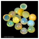 Round Cab AAA Floral Flash Play Of Color Crystal F