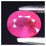 0.63ct 5x4mm Oval Natural Pink Sapphire - Heated,