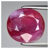 7.91ct Cushion Reddish Pink Sapphire - Heated Glas