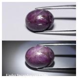 11.17ct Oval Natural Purplish Red 6 Ray Star Ruby