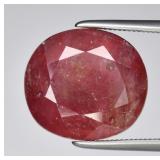 9.70ct Cushion Orangish Pink Sapphire - Heated Gla