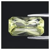 1.64ct 9.8x5.2mm VS Octagon Natural Lemon Quartz -