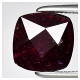 2.41ct Cushion Brilliant Natural Medium Reddish Pu