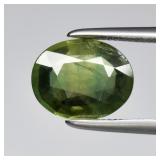 1.85ct 8.8x7mm Oval Green Sapphire - Africa Gemsto