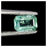 Emerald Cut Natural Unheated Green Emerald 0.48 Ct