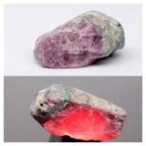 27.28ct 23.2x13.5mm Rough Natural Purplish Red Rub