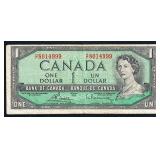 1954 Canadian $1 Banknote