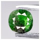 0.53ct 4.8x4.5mm Cushion Natural Green Tsavorite G