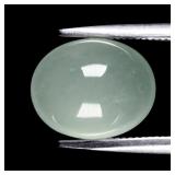 2.65ct 9.5x7.8mm Oval Cabochon Natural Green Beryl