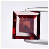 1.40ct 6mm VS Square Natural Reddish Orange Garnet